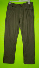 Weatherproof Men's Vintage Regular Olive Performance Pants Stretch Size 34x30