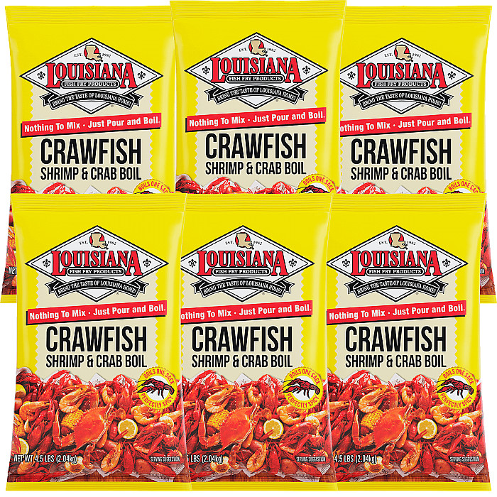 (Pack de 6) Pescado de Luisiana Freír Cangrejo Camarones y Cangrejo Hervir, 4,5 lb. Mejor Precio
