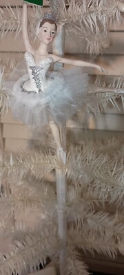 KURT ADLER 6.25'' -RESIN SWAN LAKE BALLERINA ORNAMENT-NEW-2025