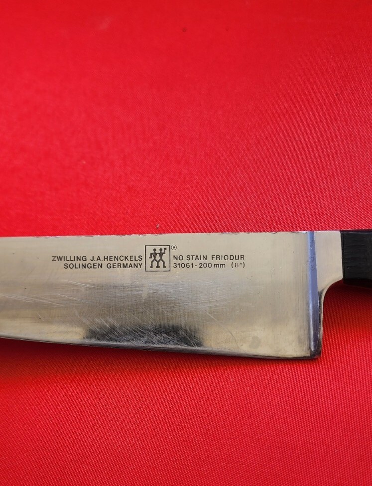 ZWILLING J.A. HENCKELS FRIODUR CHEF'S COOK KNIFE GERMANY 31061