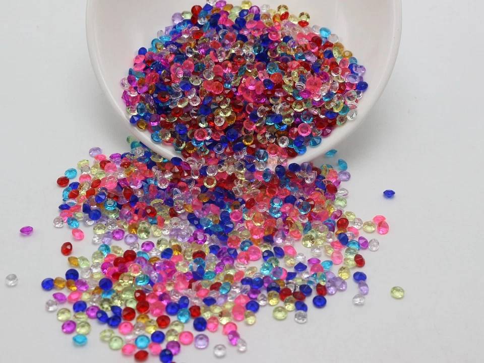 2000 acrílico estrás diamante 4 mm confeti boda decoración suministros mesa dispersión Foto 2 de 4
