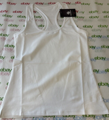 BB Belen Berbel Basic Camiseta Basica Tank Top Round Neck White Size XL