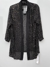 Joanna Hope Black Beaded Sequin Embellished Evening Jacket Size Uk 14 Bnwt
