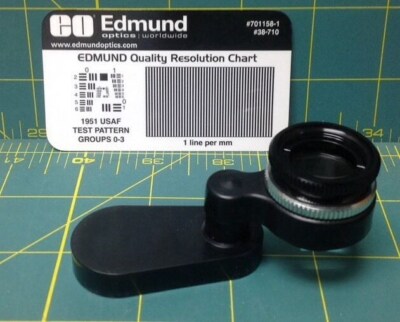 Edmund Optics Swing Base 12X Magnifier Swivel Arm Kellner-type AR Coated Lens