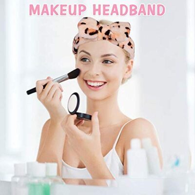9 Pack Spa Headband for Women Facial Makeup Soft Coral  display picture 3