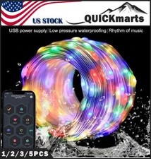 Cable de cobre LED de 33 pies 100 enchufe USB micro cadena de luz fiesta estática de hadas luz