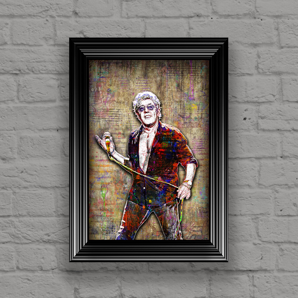 ROGER DALTREY 24x36in Poster, Roger Daltrey THE WHO Pop Artwork Free ...