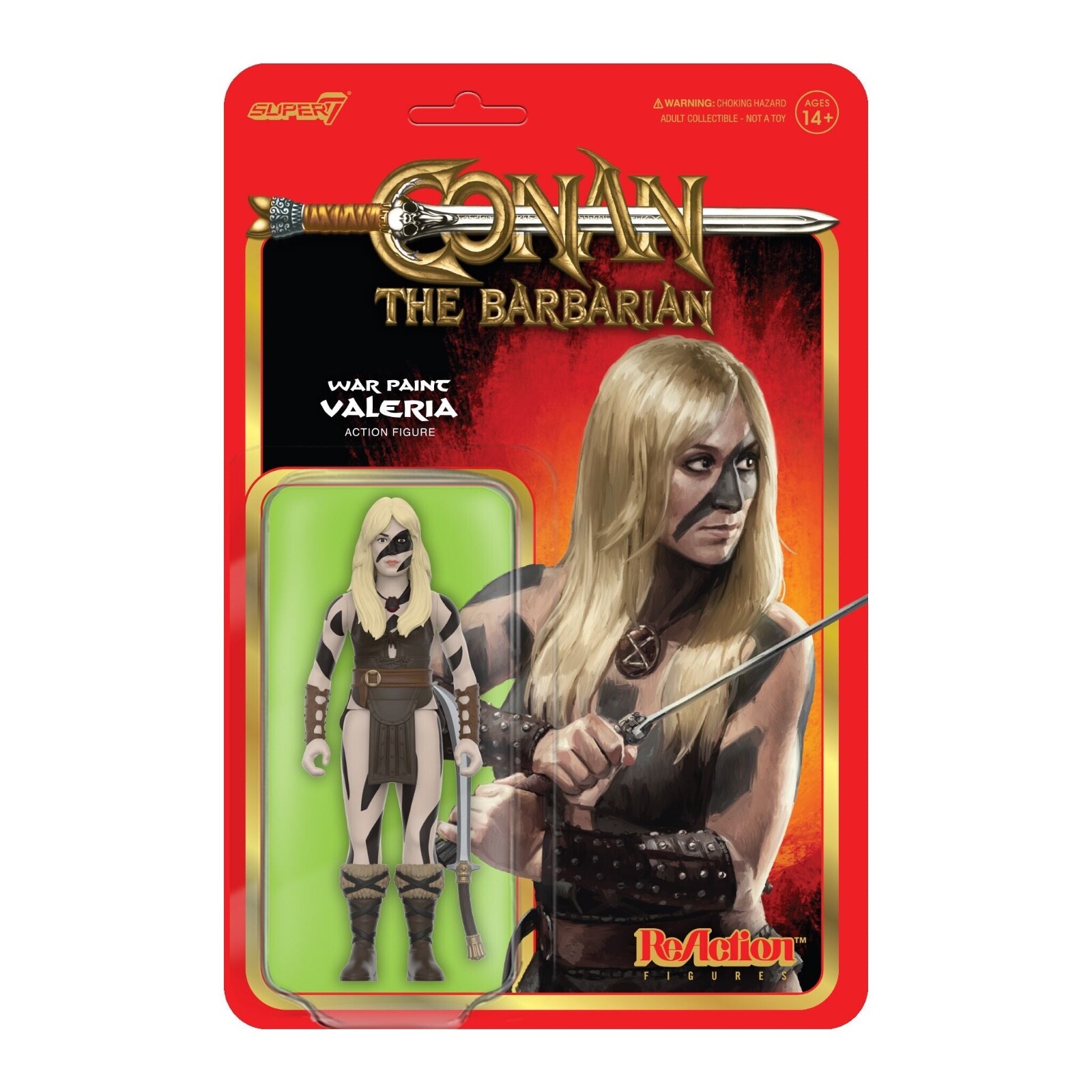 Conan the Barbarian Valeria ReAction Action Figure Wave Conan War Paint - Super7