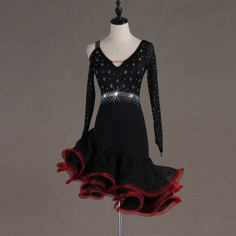 Latin Ballroom Competitio​n Dance Dress Modern Waltz Tango Standard Dress#Y050