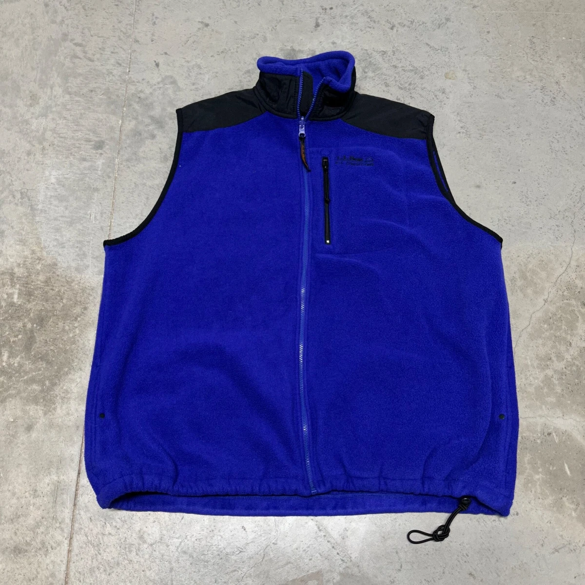 Vintage L.L. Bean All Conditions Fleece Vest Mens XL Regular Blue Made in USA