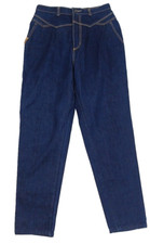 GITANO 16 Jeans Bare Back Super High Waisted Denim Blue Vtg 80s