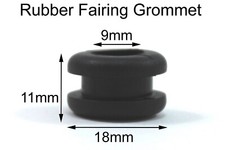 2x Black Rubber Fairing Grommets Cushion for Suzuki GSX-R GSXR SV650 09320-09016