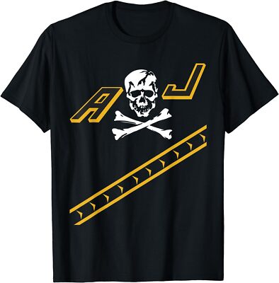 NEW LIMITED AJ Skull Jolly Rogers F-14 Tomcat Airplane Naval Aviation T-Shirt