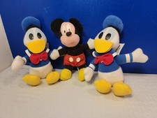 3 Kellogg's Disney World Mini Bean Bag Plush  Mickey Mouse  2 Donald Ducks