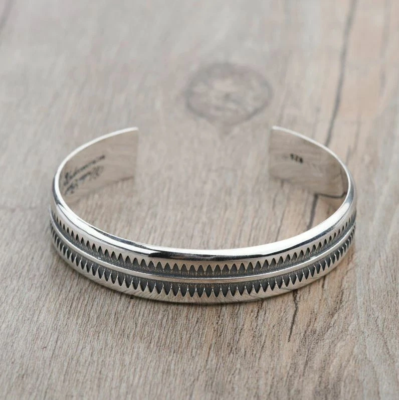 Armspange Herren Unisex Sterling Silber 925 Armband Armreif Dehnbar Flexibel - Bild 4 von 4