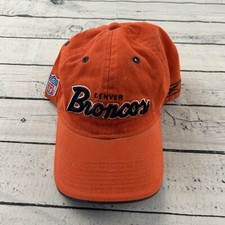 Reebok Denver Broncos Script Adjustable Dad Hat Men's Orange