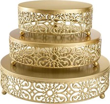 3 Pack Cake Stand, Round Metal Cake Stands, 8" 10" 12" Dessert Display Cupcake
