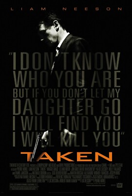 Taken movie poster - Liam Neeson - 11'' x 17''