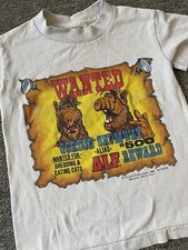 RARE Vintage 1988 ALF WANTED Gordon Shumway Single Stitch T Shirt Youth Size 5/6