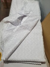5 yards sale: Pure White soft Swiss Lace fabric for Africa men Outfit. Sold 5yds