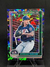 Devereaux Harrison 2022 Panini USA Baseball Stars & Stripes #11 Cracked Ice /23