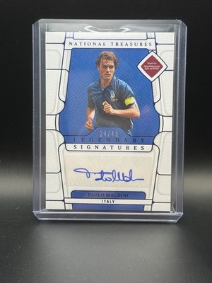 2022 National Treasures Legendary Signature Paolo Maldini Sapphire /49 Auto  