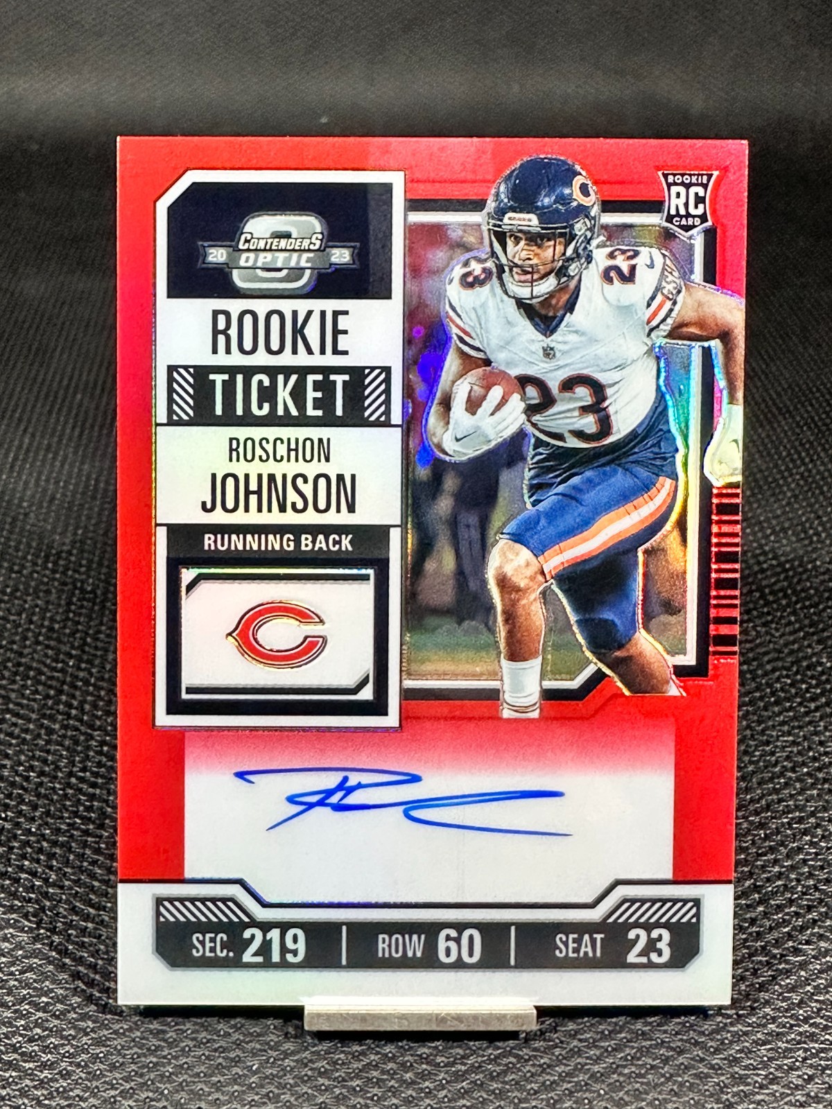 2023 Contenders Optic  ROSCHON JOHNSON  RC Auto  Red Prizm /175  #130