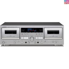 W-1200 Dual Cassette Deck with Recorder with USB Pitch Control Karaoke-Mic-in...