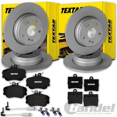 TEXTAR BREMSSCHEIBEN + BELÄGE VORNE + HINTEN für MERCEDES C-KLASSE W202 nur Limo