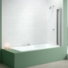 Merlyn Four Folding Bath Screen 1400mm H x 850mm W - 4mm Glass