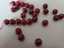 Dark Red Dyed Agate.  27 Beads  10mm