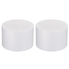 White Round Foam Cake Dummy 4 x 6 Inch Dummy Cake for Party Crafts Display 2Pcs