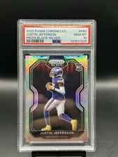 Justin Jefferson Vikings - 2020 Chronicles #PB9 Prizm Black Silver ROOKIE PSA 10