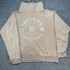 Victoria's Secret Pink Cowl Neck Pullover Sweatshirt Sz M   Love Pink  Coral