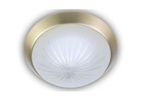 Led Deckenleuchte Rund Ø35Cm Schliffglas Satiniert Messing Matt Led KüChenlampe