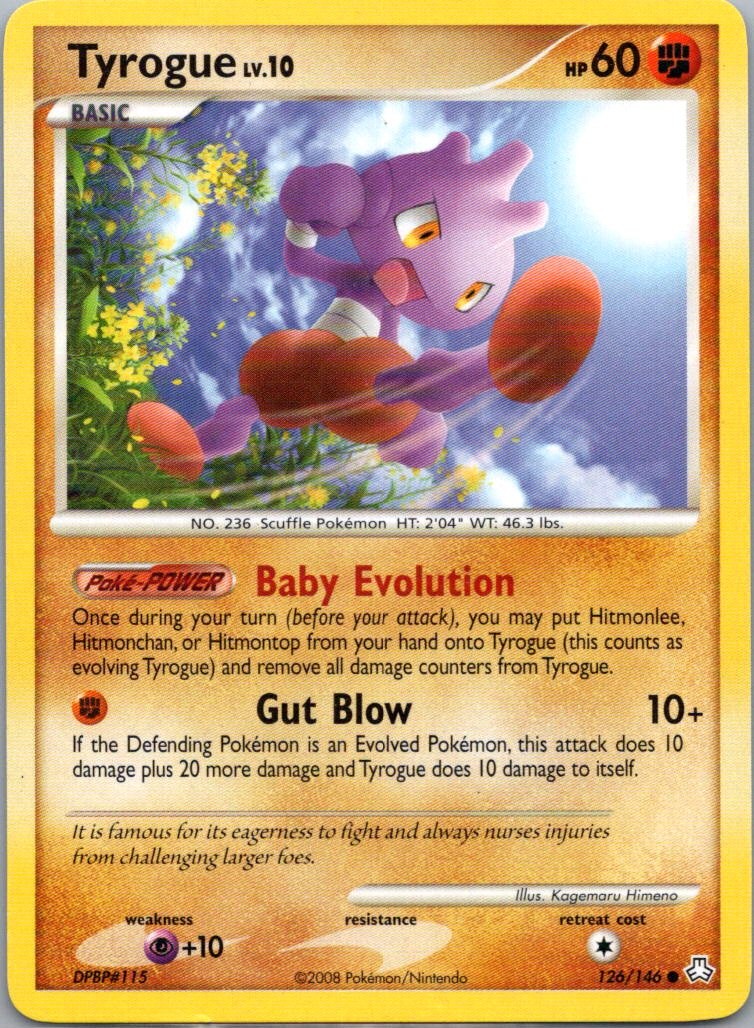 Pokemon TCG Tyrogue 126/146 Legends Awakened NM