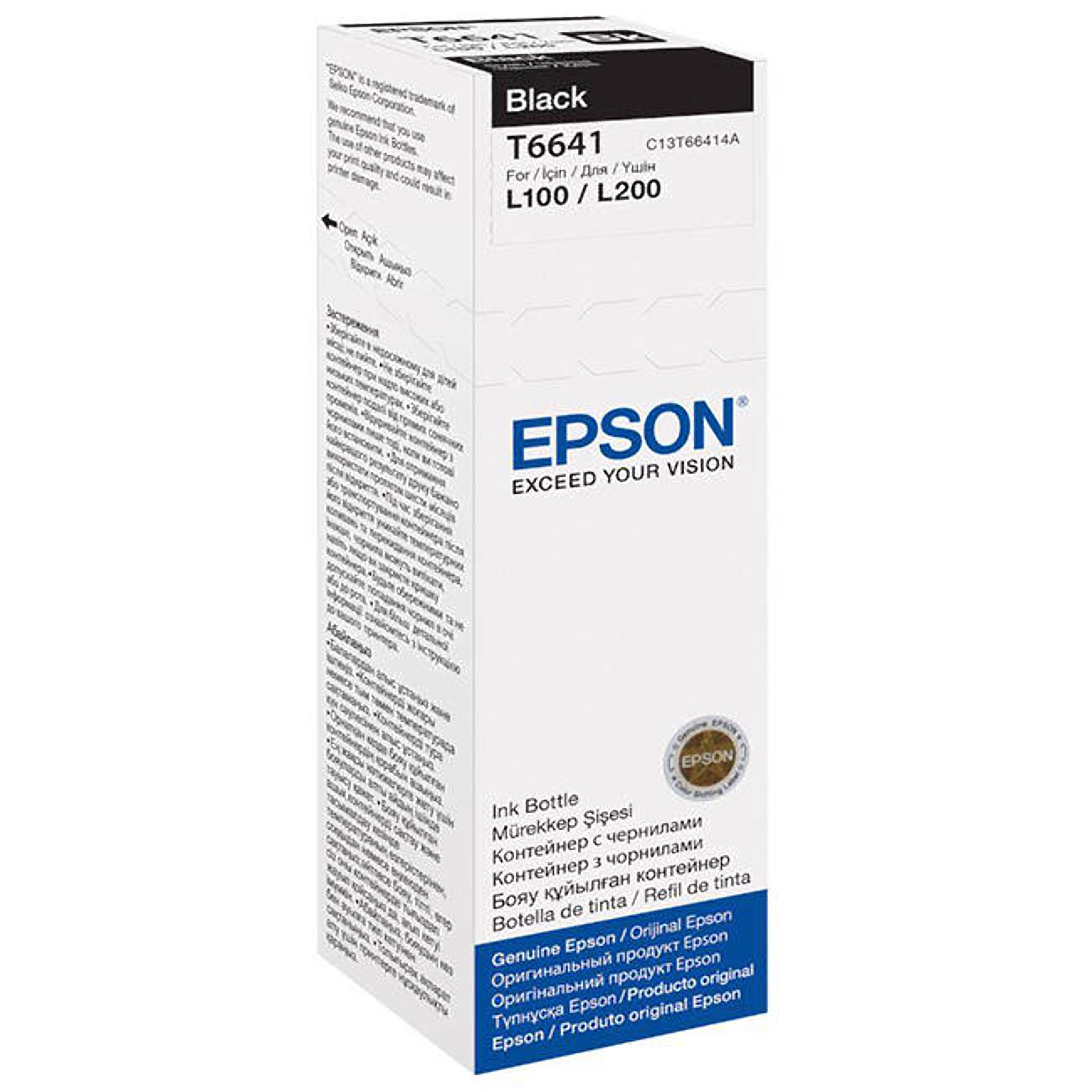 Original Epson T6641 Black Ink Bottle (C13T664140)