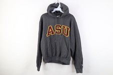 Vintage Champion Mens Small Arizona State University Hoodie Sweatshirt Gray ASU