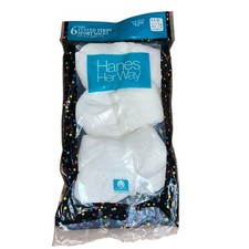 Vintage 1989 Hanes Her Way Cuffed Terry socks size 9-11 3 pairs white pink