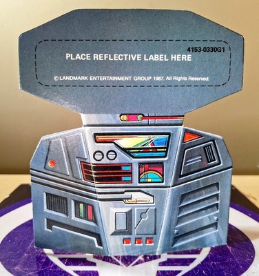 CAPTAIN POWER POWERJET INTERLOCKER COMPUTER CARDBOARD PART 1987 MATTEL