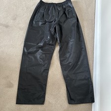 Regatta Men’s Waterproof Over Trousers Black Size Large 36-37” Elasticated Waist
