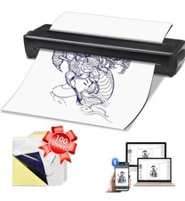 Tattoo Transfer Stencil Portable Printer Thermal Sensitive BT Connect WHITE NEW