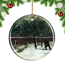 Van Gogh The Parsonage Garden At Nuenen Christmas ornament city travel souvenir