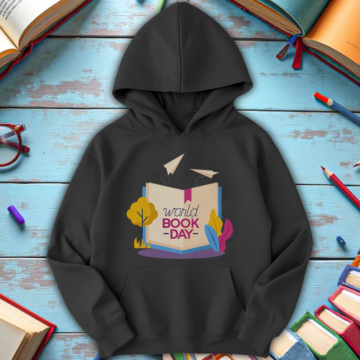 Niños Niñas Libro Abierto Día Mundial del Libro Jumper con Capucha Disfraz...