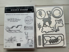 Stampin Up Wishes Wonder Stamp Die Bundle -Christmas, Holiday, Sleigh