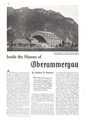 Oberammergau Germany Passion Play Bavarian Village Travel 1935 Magazine Article
