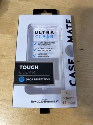 Case Mate Drop Protection Phone Back Case For Apple iPhone 12 Mini Ultra Clear