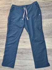 Figs Women's Yola Skinny Scrub Pants in Carribean Blue Size Large