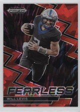 2023 Panini Prizm Draft Picks Fearless Red Ice Prizm Will Levis #F-18 1bu3
