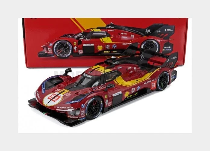 FERRARI 499P 3.0L TURBO V6 Robert KUBICA 24h LE MANS 2024 1/18, (6090011522619) • Ceny, Recenze